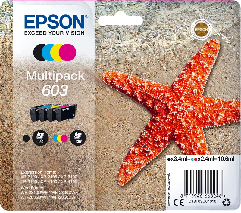 Epson 603 Multipack Schwarz/Cyan/Magenta/Gelb