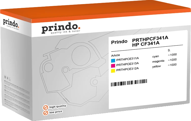 Prindo Classic Multipack kompatibel mit HP 126A Multipack Cyan/Magenta/Gelb