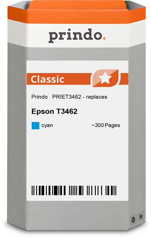 Prindo Classic Druckerpatrone kompatibel mit Epson 34 Cyan