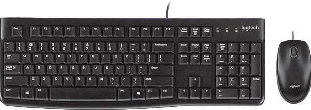 Logitech MK120 Desktop Tastatur-Maus-Set Schwarz