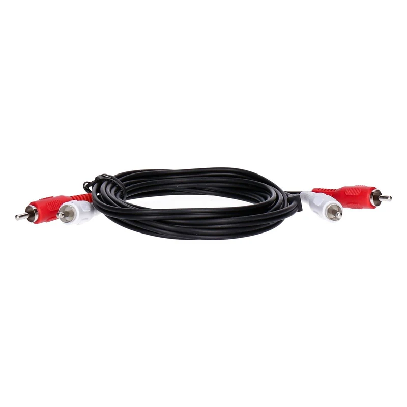 Aswo Audio Kabel 2 Cinch auf 2 Cinch 2,5m schwarz
