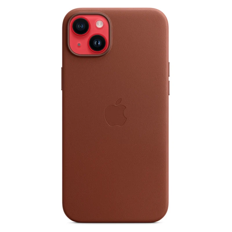 Apple Leder Case mit MagSafe für iPhone 14 Plus Umbra