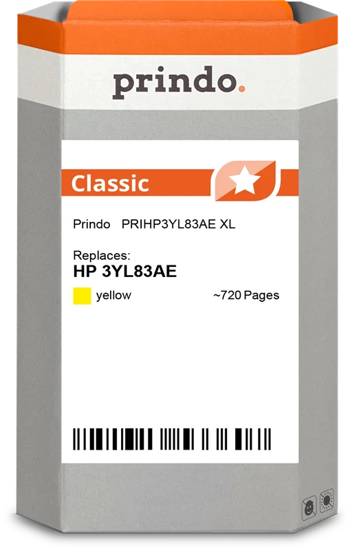 Prindo Classic XL Druckerpatrone kompatibel mit HP 912 XL Gelb