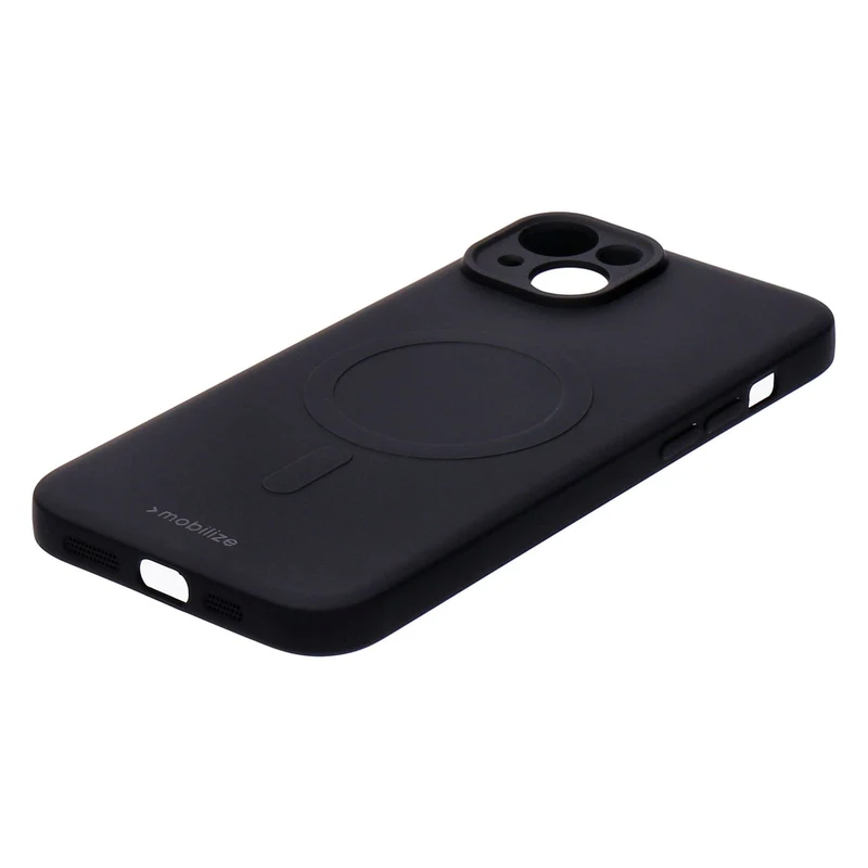 Mobilize Protection Pack iPhone 15 Plus Silikon Case schwarz und Displayschutz