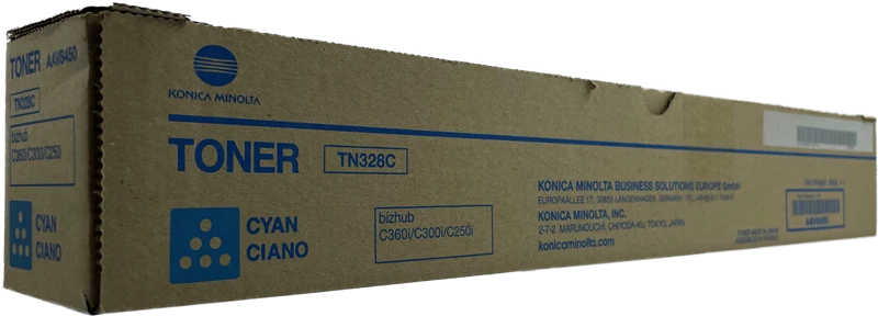 Konica Minolta TN328C Cyan Toner