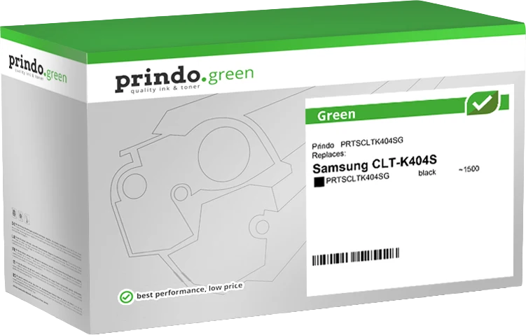 Prindo Green Toner kompatibel mit Samsung CLT-K404S Schwarz