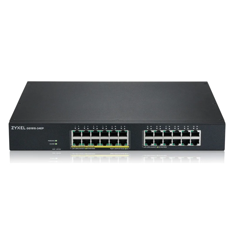 Zyxel GS1915-24EP Managed L2 Gigabit Ethernet (10/100/1000) Power over Ethernet (PoE) 1U Schwarz