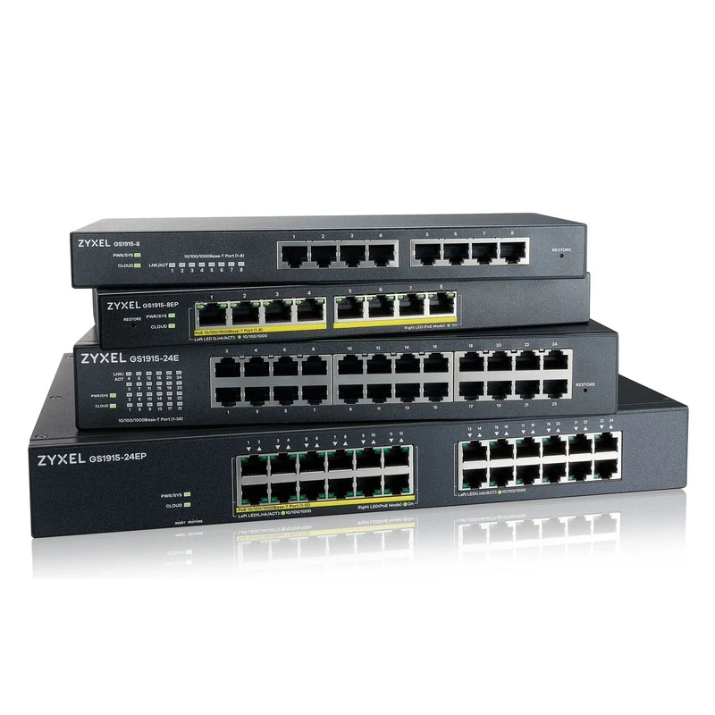 Zyxel GS1915-24EP Managed L2 Gigabit Ethernet (10/100/1000) Power over Ethernet (PoE) 1U Schwarz