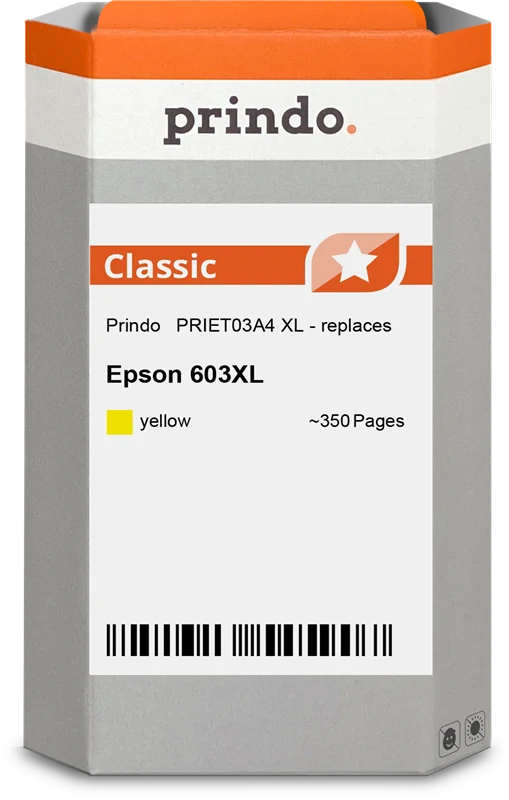 Prindo Classic XL Druckerpatrone kompatibel mit Epson 603XL Gelb