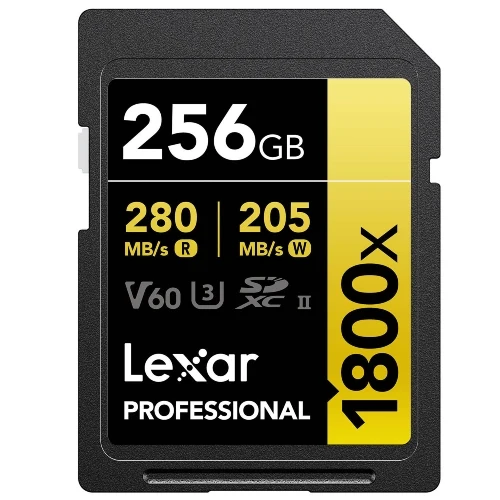 Lexar Professional Gold SD-Karte UHS-II - R280/W205 MB/s - 256GB - V60