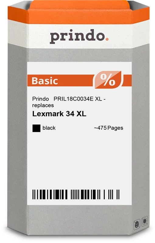 Prindo Basic XL Druckerpatrone kompatibel mit Lexmark 18C0034E Schwarz