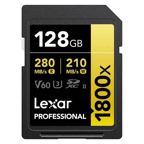Lexar Professional SDXC 128 GB BL 1800, UHS-II V60 Gold