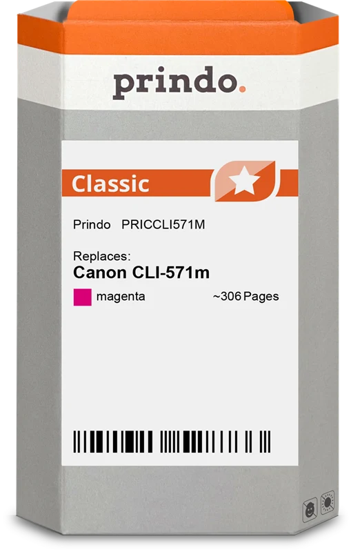 Prindo Classic Druckerpatrone kompatibel mit Canon CLI-571m Magenta