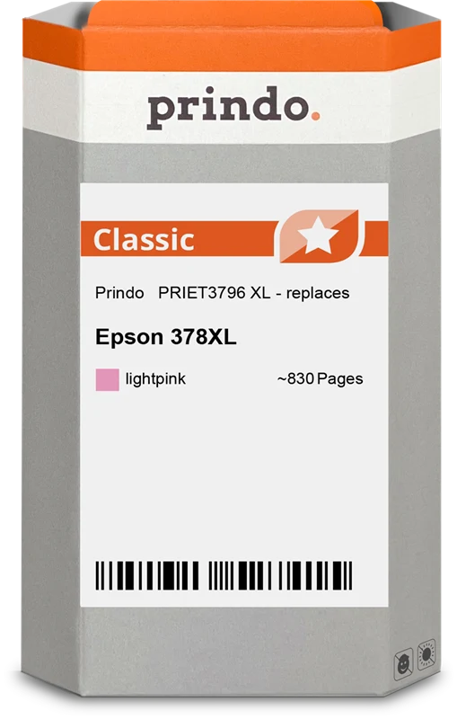 Prindo Classic XL Druckerpatrone kompatibel mit Epson 378XL Light Magenta