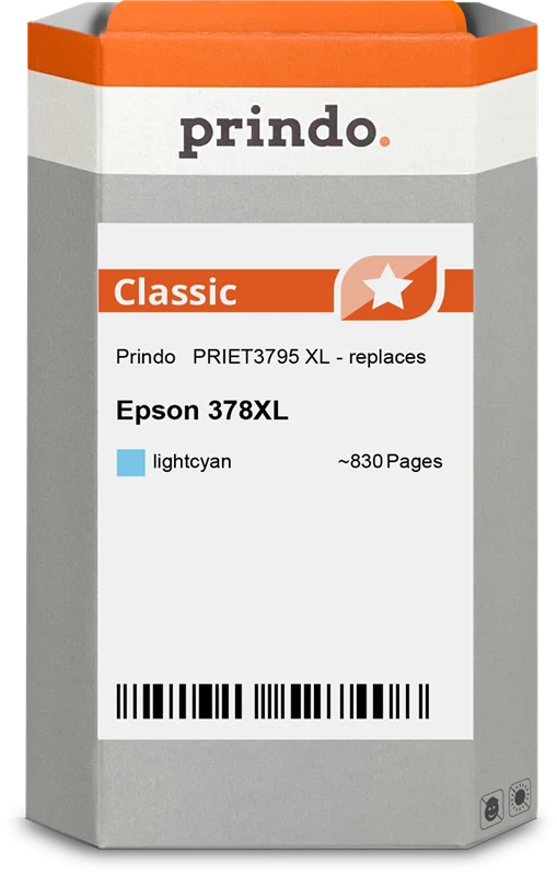 Prindo Classic XL Druckerpatrone kompatibel mit Epson 378XL Light Cyan