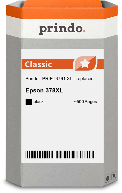 Prindo Classic XL Druckerpatrone kompatibel mit Epson 378XL Schwarz