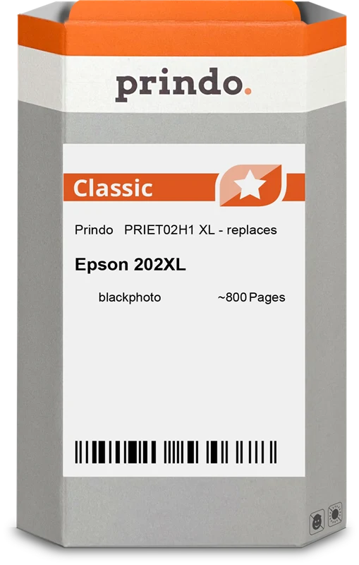 Prindo Classic XL Druckerpatrone kompatibel mit Epson 202XL Photo Black