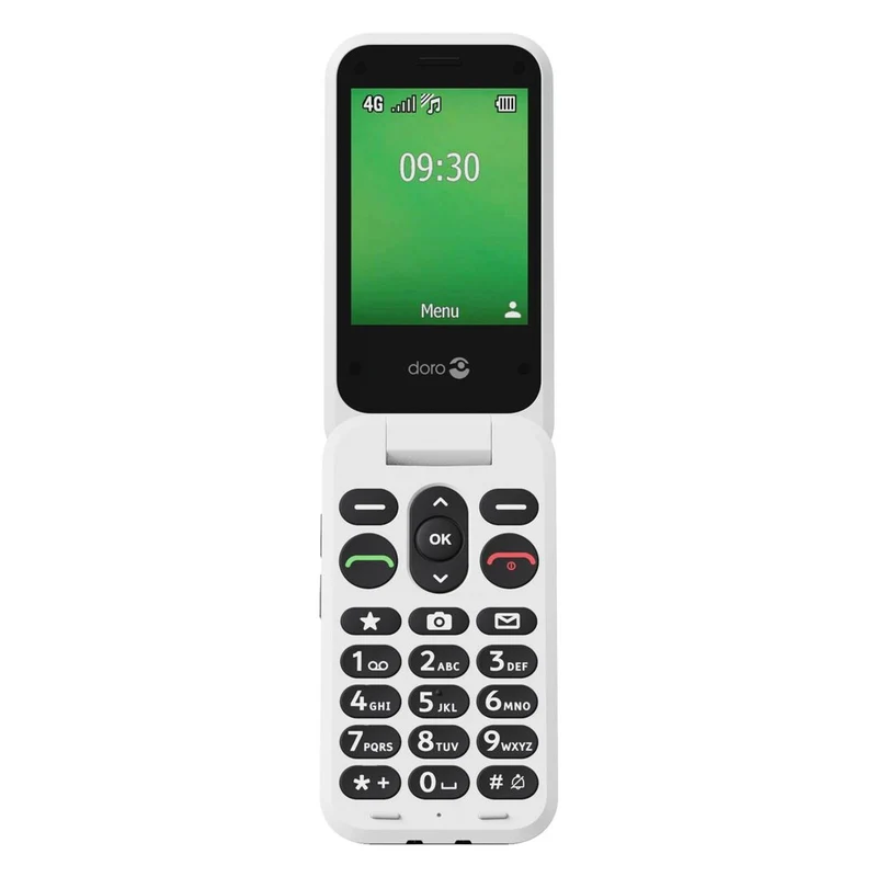 Doro Leva E30 7,11 cm (2.8) 142,7 g Schwarz, Weiß Funktionstelefon