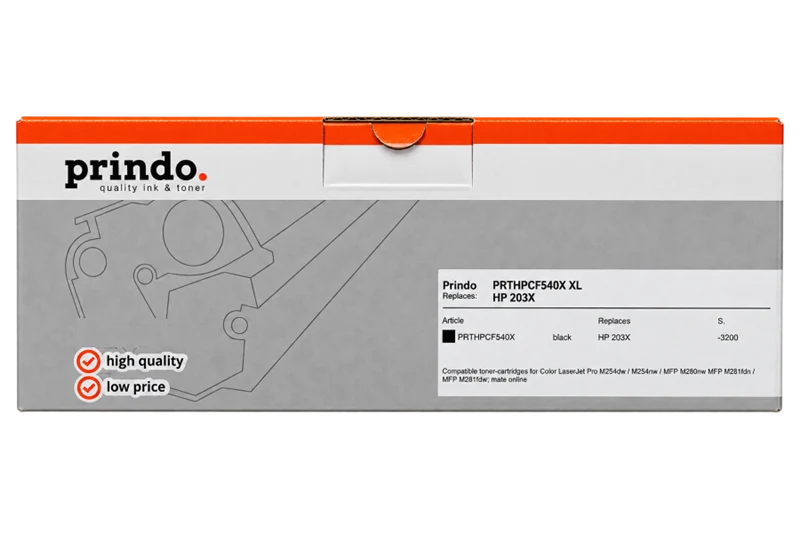 Prindo Classic XL Toner kompatibel mit HP 203X Schwarz