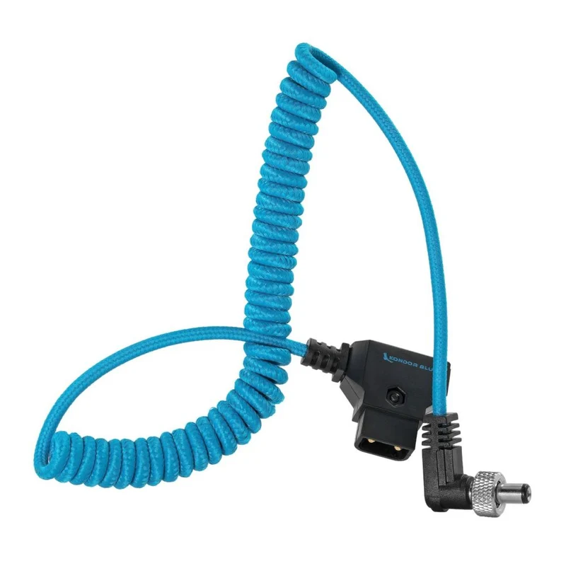 Kondor Blau gewickeltes D-Tap zu verriegeln DC 2,1mm abgewinkeltes Kabel (Atomos Ninja/Shogun)