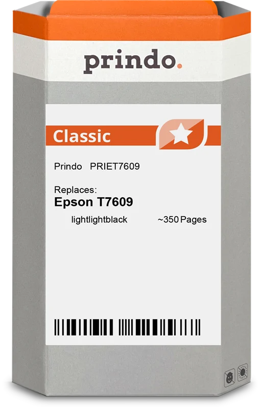 Prindo Classic Druckerpatrone kompatibel mit Epson T7609 lightlightblack
