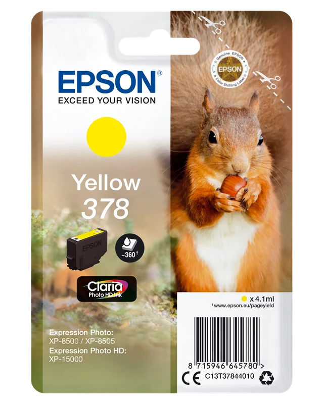 Epson 378 Gelb Druckerpatrone C13T37844010