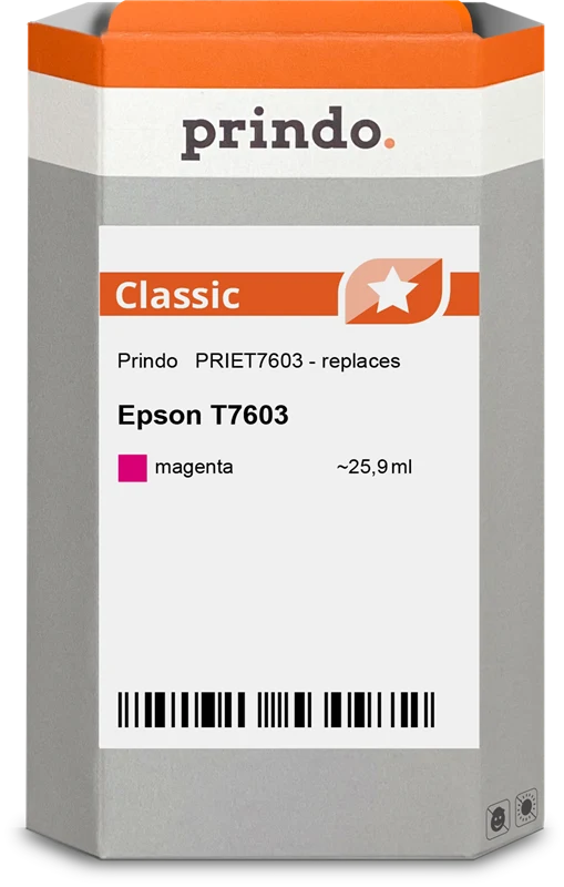 Prindo Classic Druckerpatrone kompatibel mit Epson T7603 Magenta