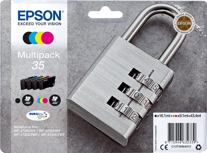 Epson 35 Multipack Schwarz/Cyan/Magenta/Gelb