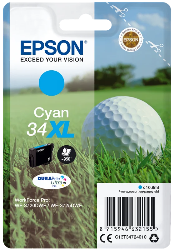 Epson 34 XL Cyan Druckerpatrone C13T34724010