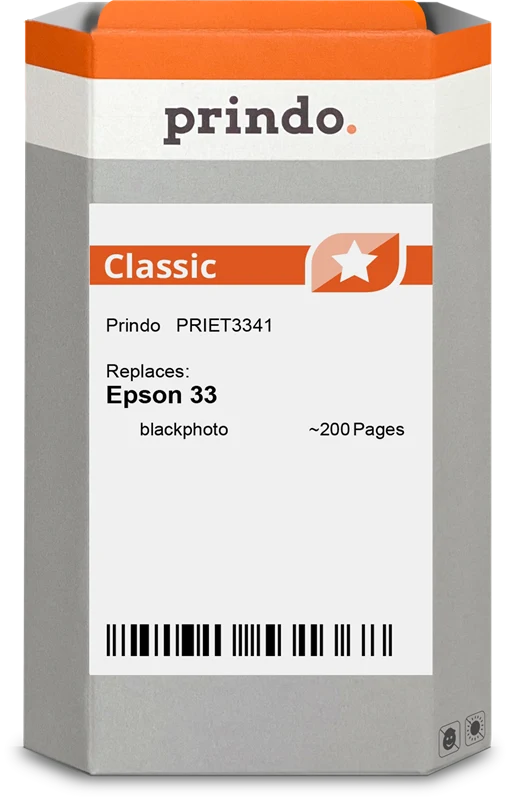 Prindo Classic Druckerpatrone kompatibel mit Epson 33 Photo Black