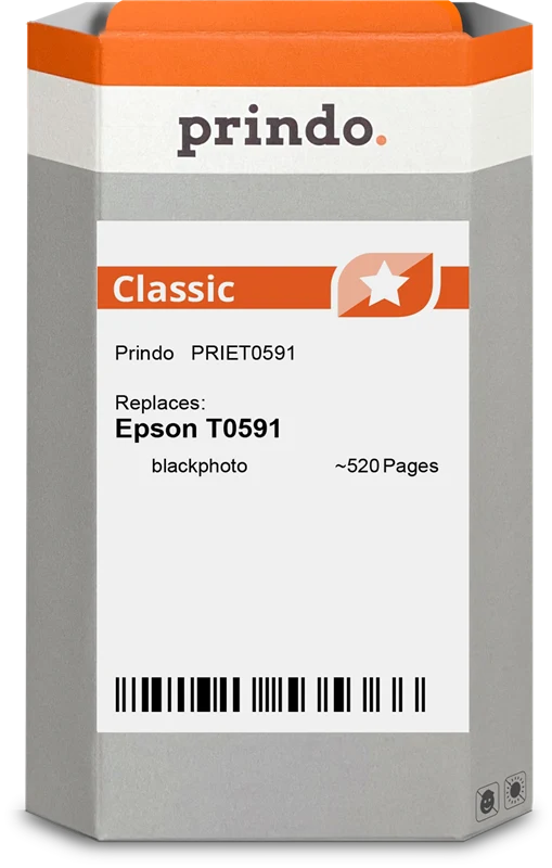 Prindo Classic Druckerpatrone kompatibel mit Epson T0591 Photo Black