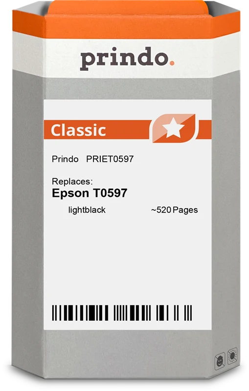 Prindo Classic Druckerpatrone kompatibel mit Epson T0597 lightblack