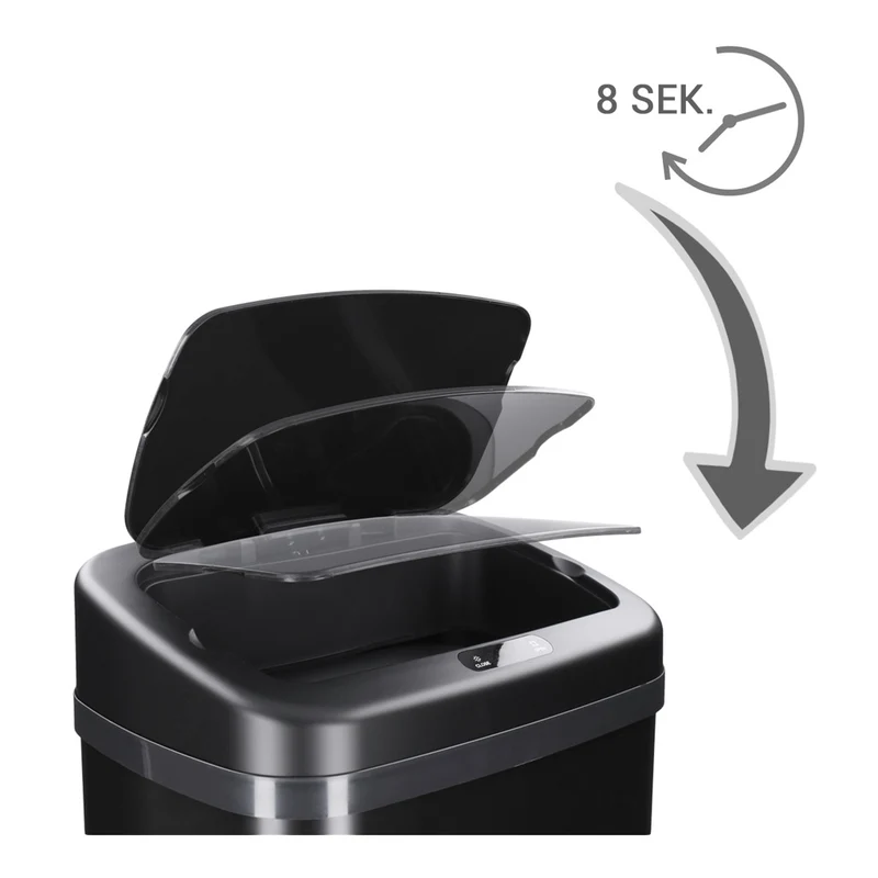 TP Sensor Mülleimer 30 L schwarz eckig
