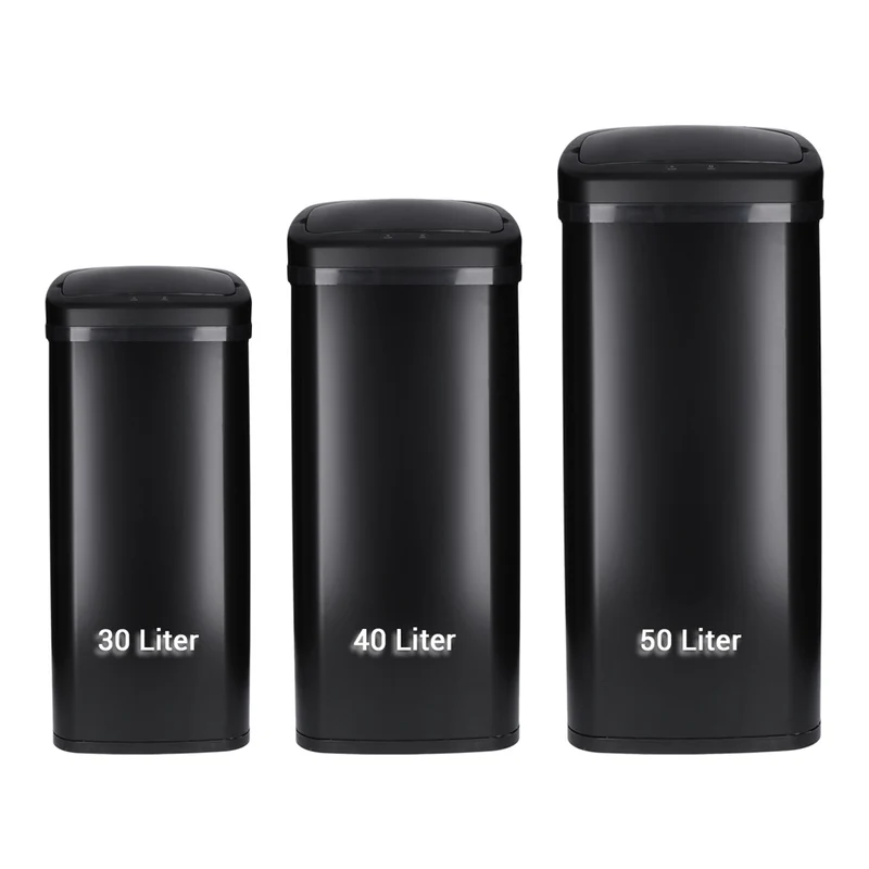 TP Sensor Mülleimer 30 L schwarz eckig
