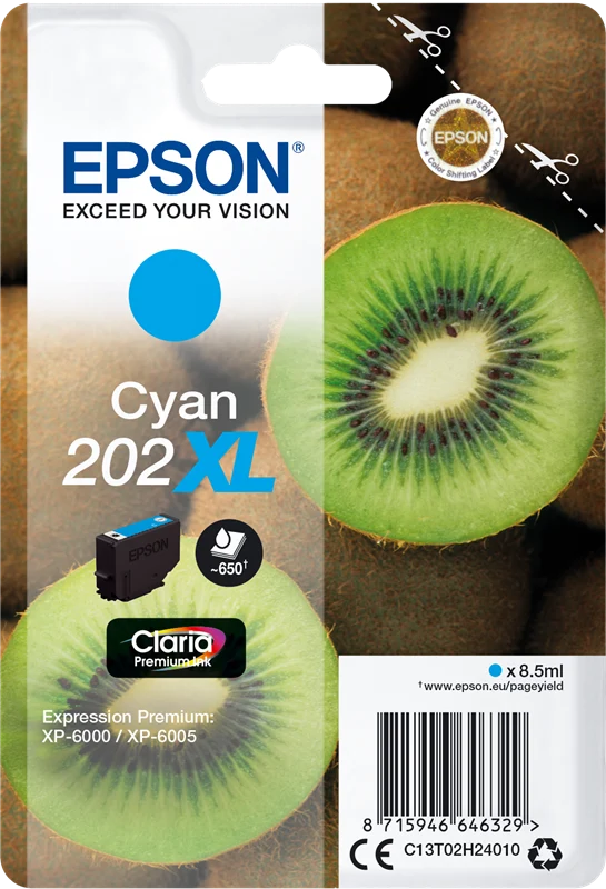 Epson 202XL Cyan Druckerpatrone C13T02H24010
