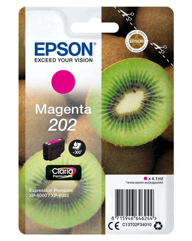 Epson 202 Magenta Druckerpatrone C13T02F34010