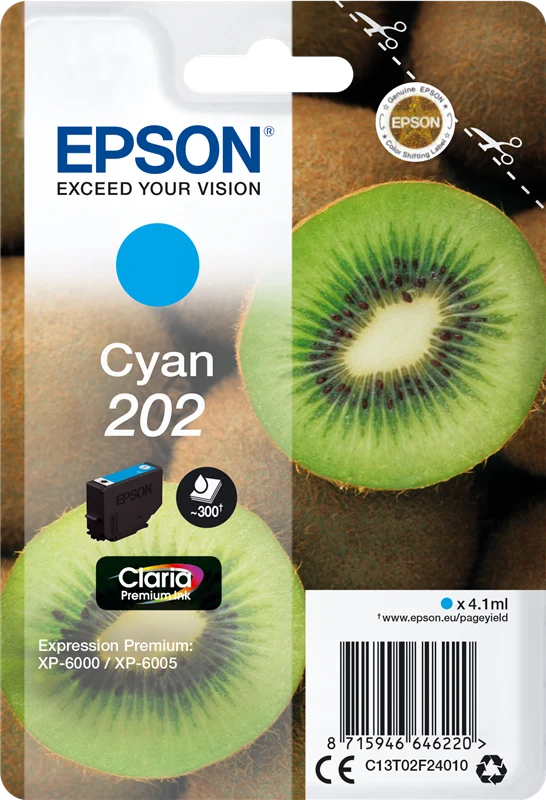 Epson 202 Cyan Druckerpatrone C13T02F24010
