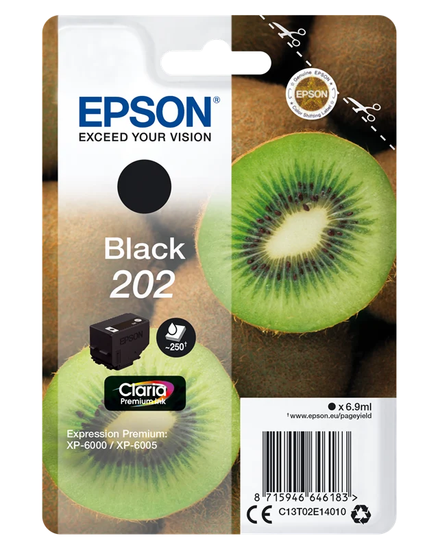 Epson 202 Schwarz Druckerpatrone C13T02E14010