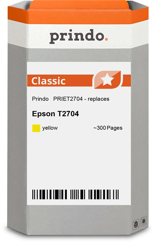 Prindo Classic Druckerpatrone kompatibel mit Epson 27 Gelb