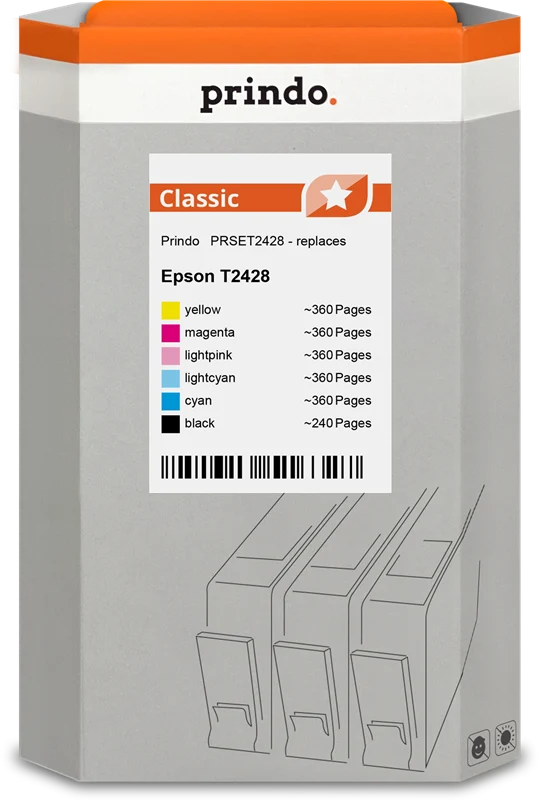Prindo Classic Multipack kompatibel mit Epson 24 - T2428 Multipack
