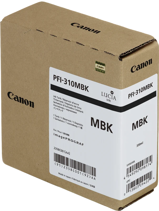 Canon PFI-310mbk Schwarz (Matt) Druckerpatrone 2358C001