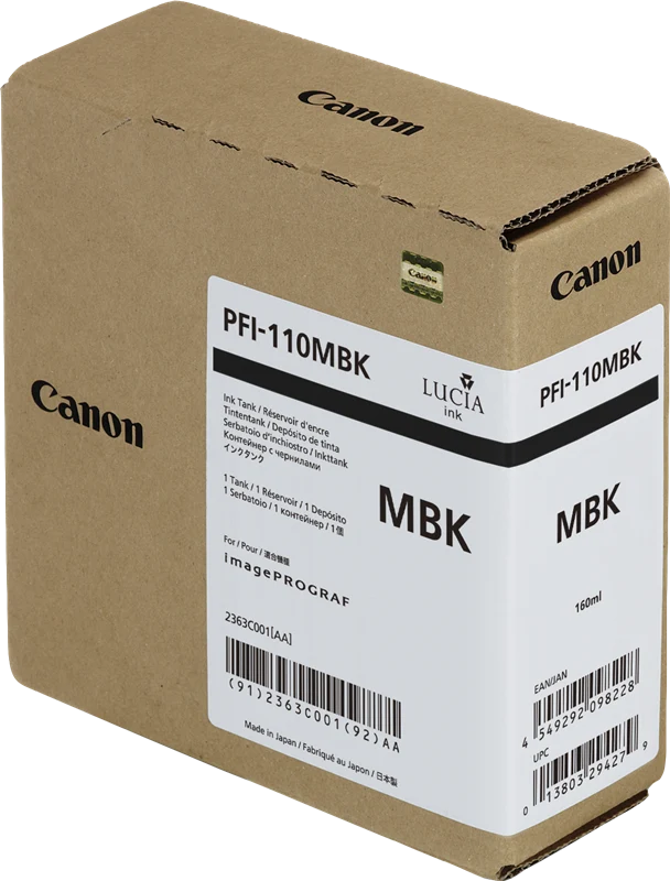 Canon PFI-110mbk Schwarz Matt Druckerpatrone 2363C001