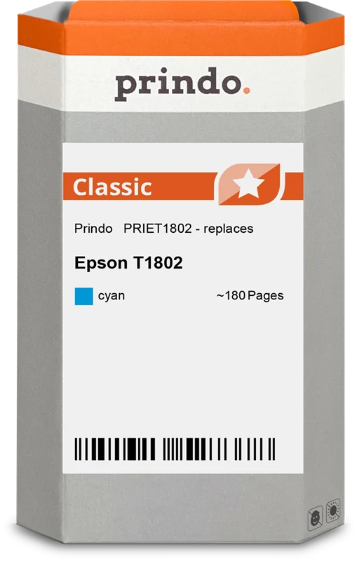 Prindo Classic Druckerpatrone kompatibel mit Epson 18 Cyan