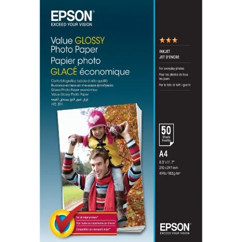 Epson S400036 Value Glossy Fotopapier A4 183g 50 Blatt