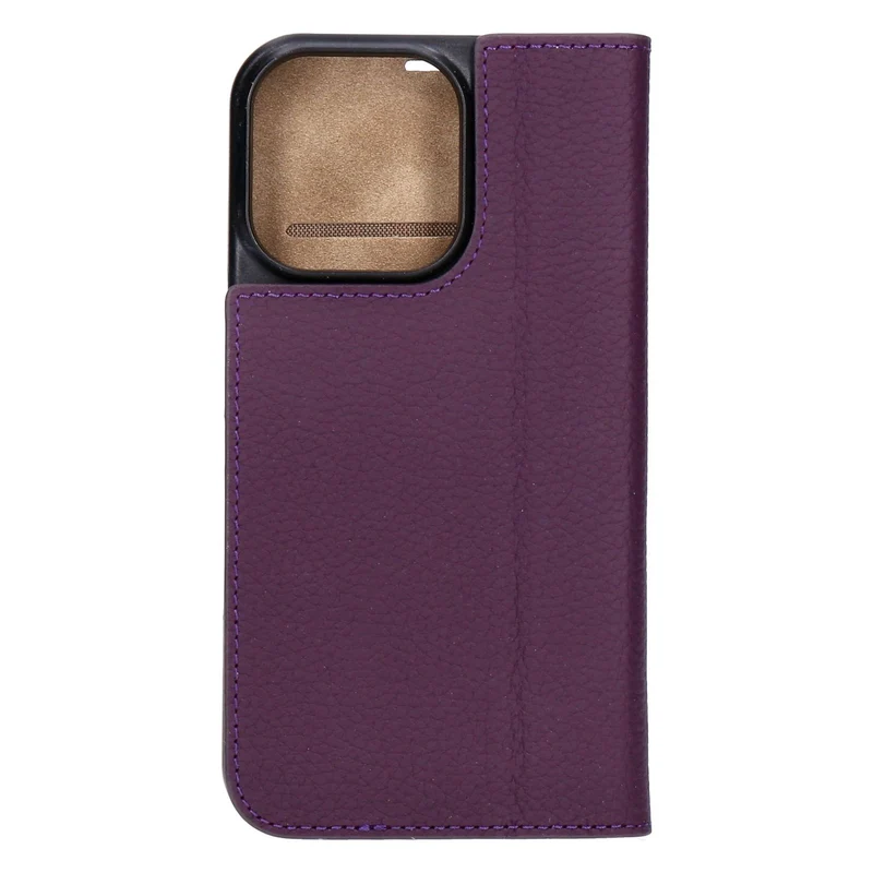 MiKE GALELi Book Case MARC Aubergine für Apple iPhone 16 Pro