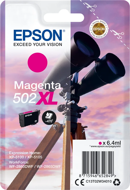 Epson 502XL Magenta Druckerpatrone C13T02W34010