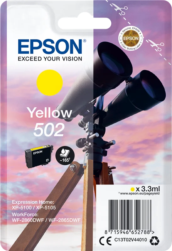 Epson 502 Gelb Druckerpatrone C13T02V44010