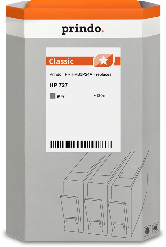Prindo Classic Druckerpatrone kompatibel mit HP 727 Grau