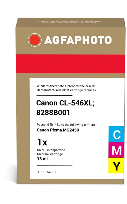 Agfa Photo XL Druckerpatrone kompatibel mit Canon CL-546XL mehrere Farben