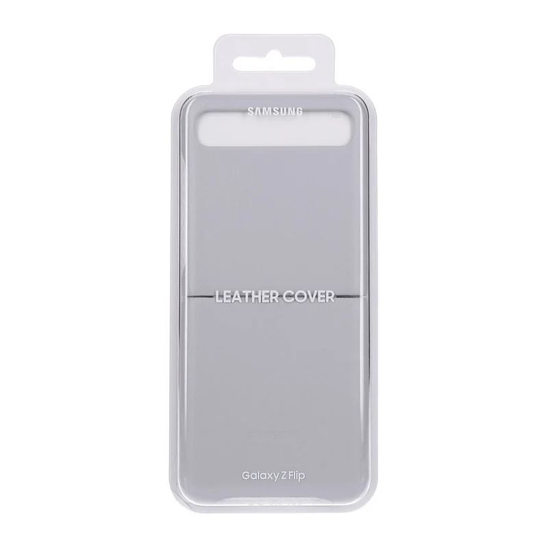 Samsung Galaxy Z Flip Leather Cover Grau